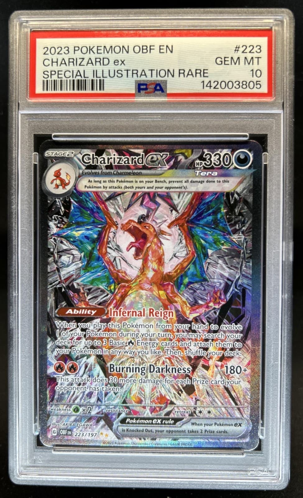 2023 Pokemon SV Charizard ex Special Illustration Rare #223/197 PSA 10