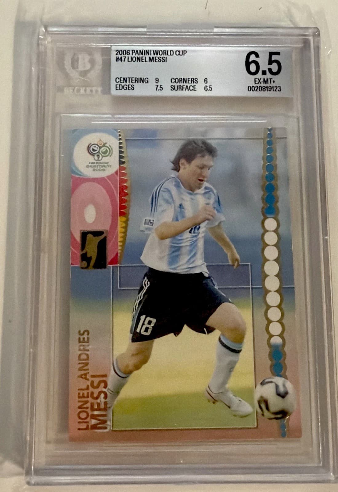 2006 Panini FIFA World Cup - Lionel Messi #47 card alone worth $450 BGS6.5 EX-MT