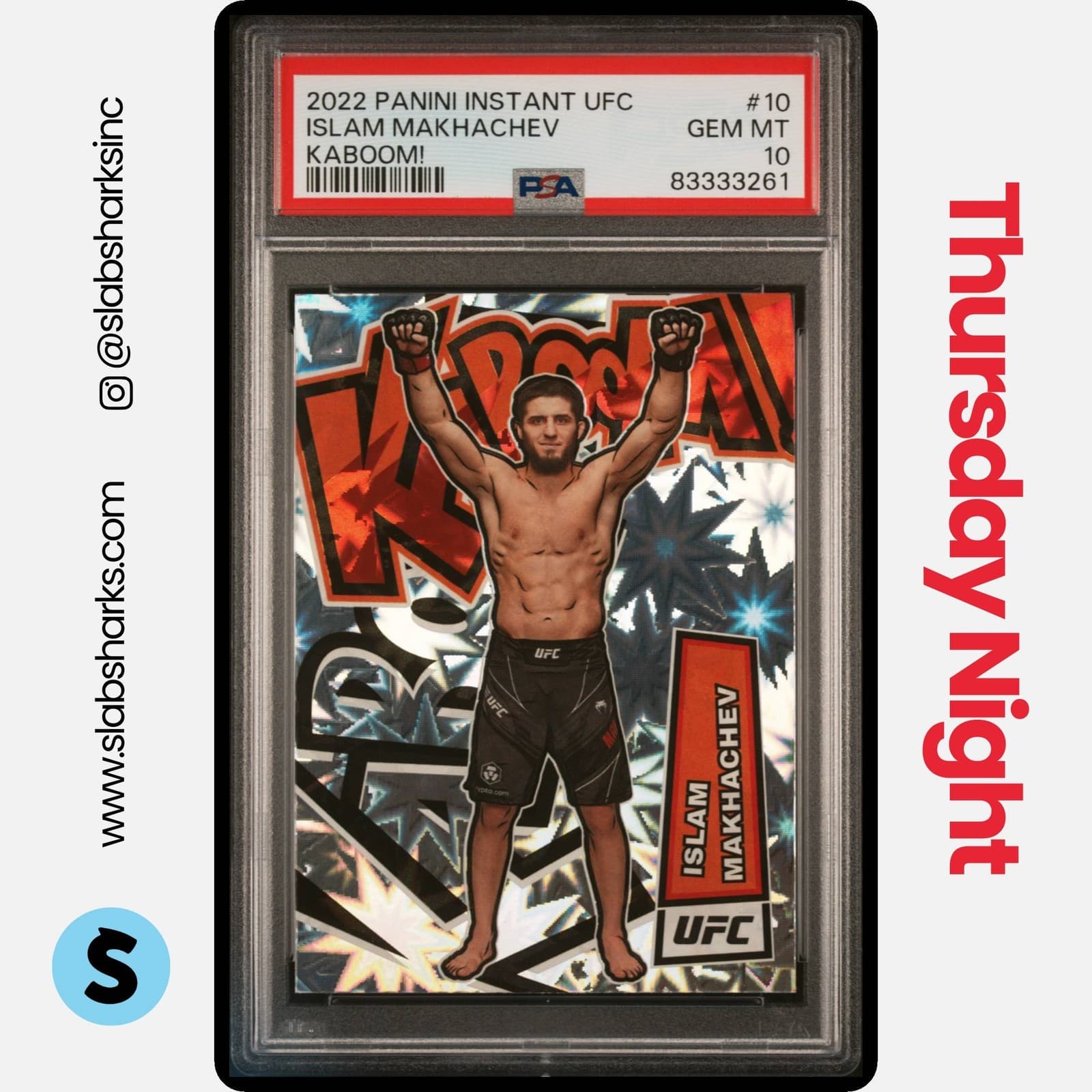 2022 PANINI INSTANT UFC #10 ISLAM MAKHACHEV KABOOM! PSA 10