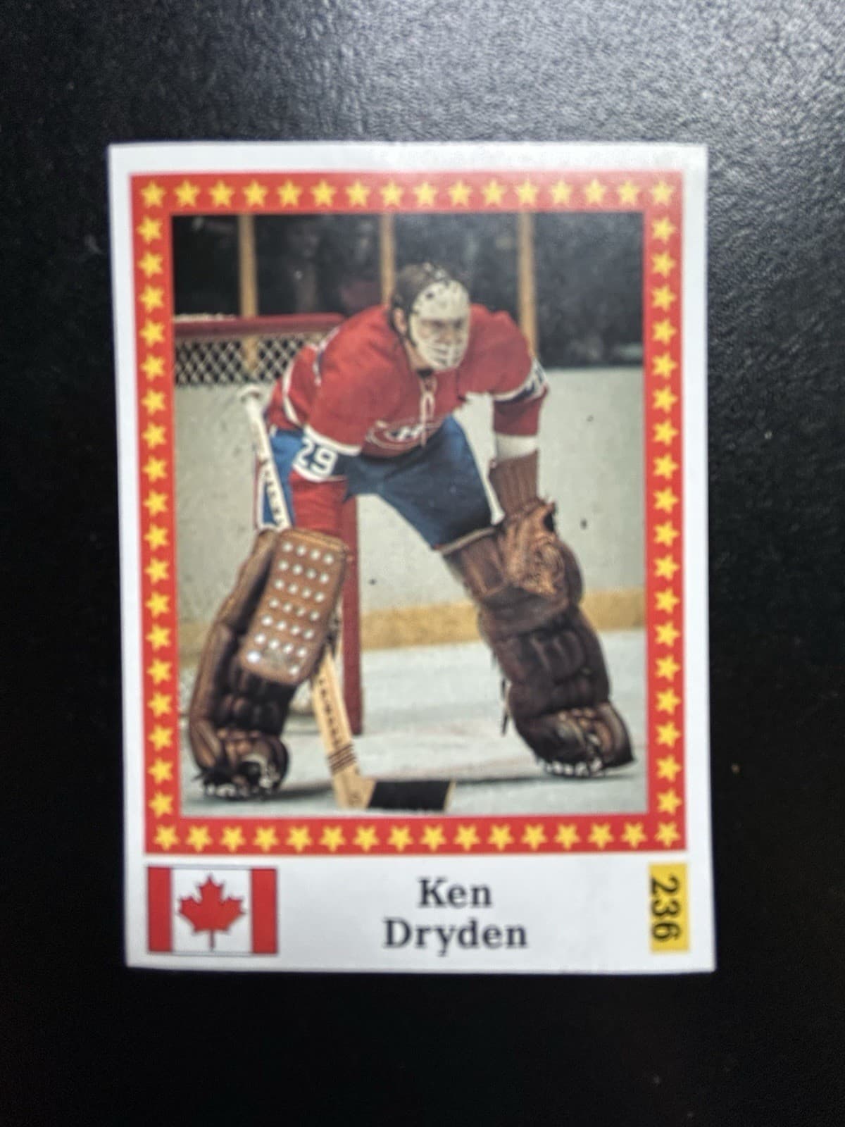 Ken Dryden Fantomen back #236 1991 Semic Hockey World Cup Sticker