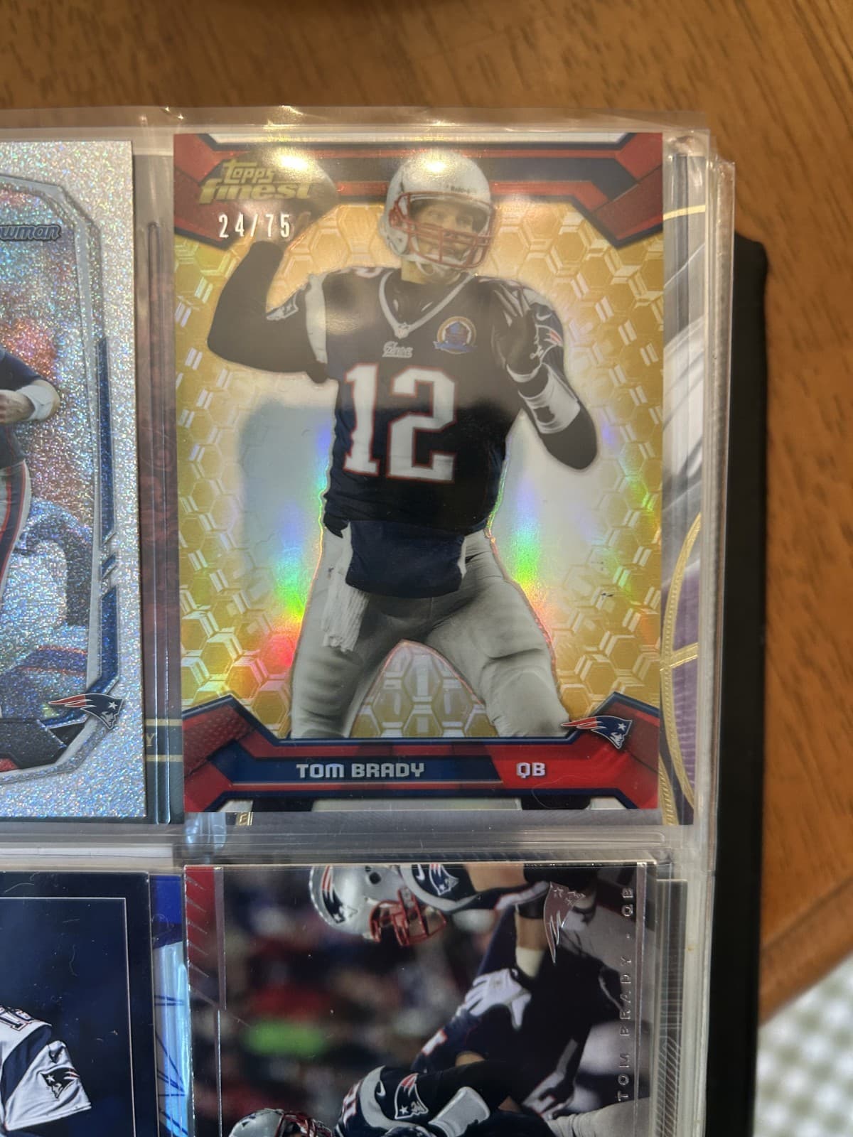 2013 Topps Finest - GOLD #24/75 Tom Brady #40 Refractor