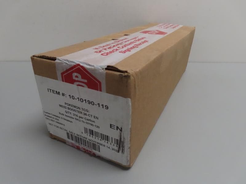 2025 Pokemon Mega Evolution ME02 Phantasmal Flames Sealed Booster Box Case (a)