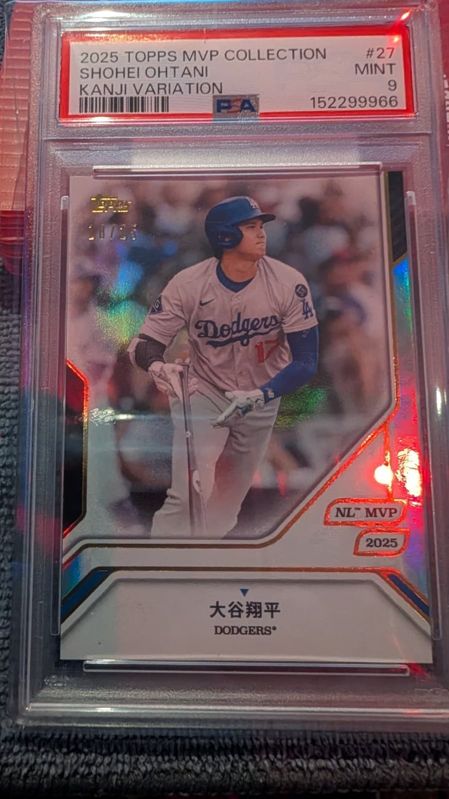 2025 Topps MVP Collection Shohei Ohtani KANJI Variation PSA 9 -/25 Dodgers #27