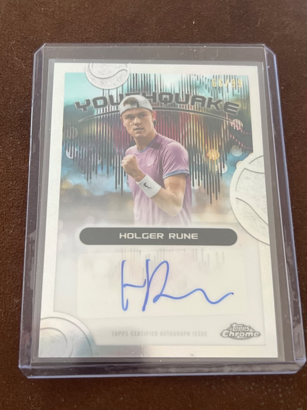 2025 Topps Chrome Tennis Holger Rune Youthquake Auto Refractor 66/99