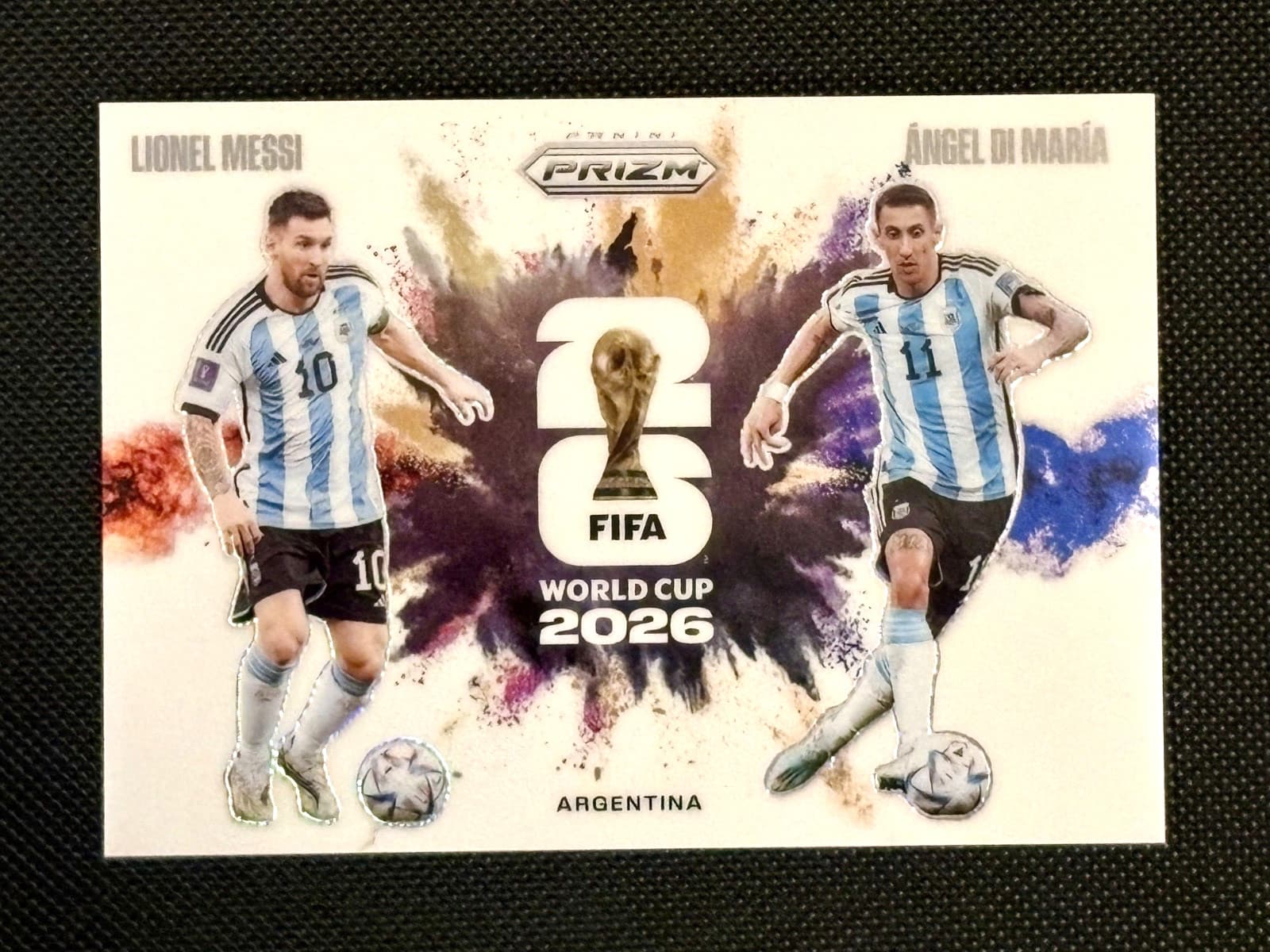 2026 Prizm World Cup Lionel Messi & Angel Di Maria Dual Color Blast SSP #2