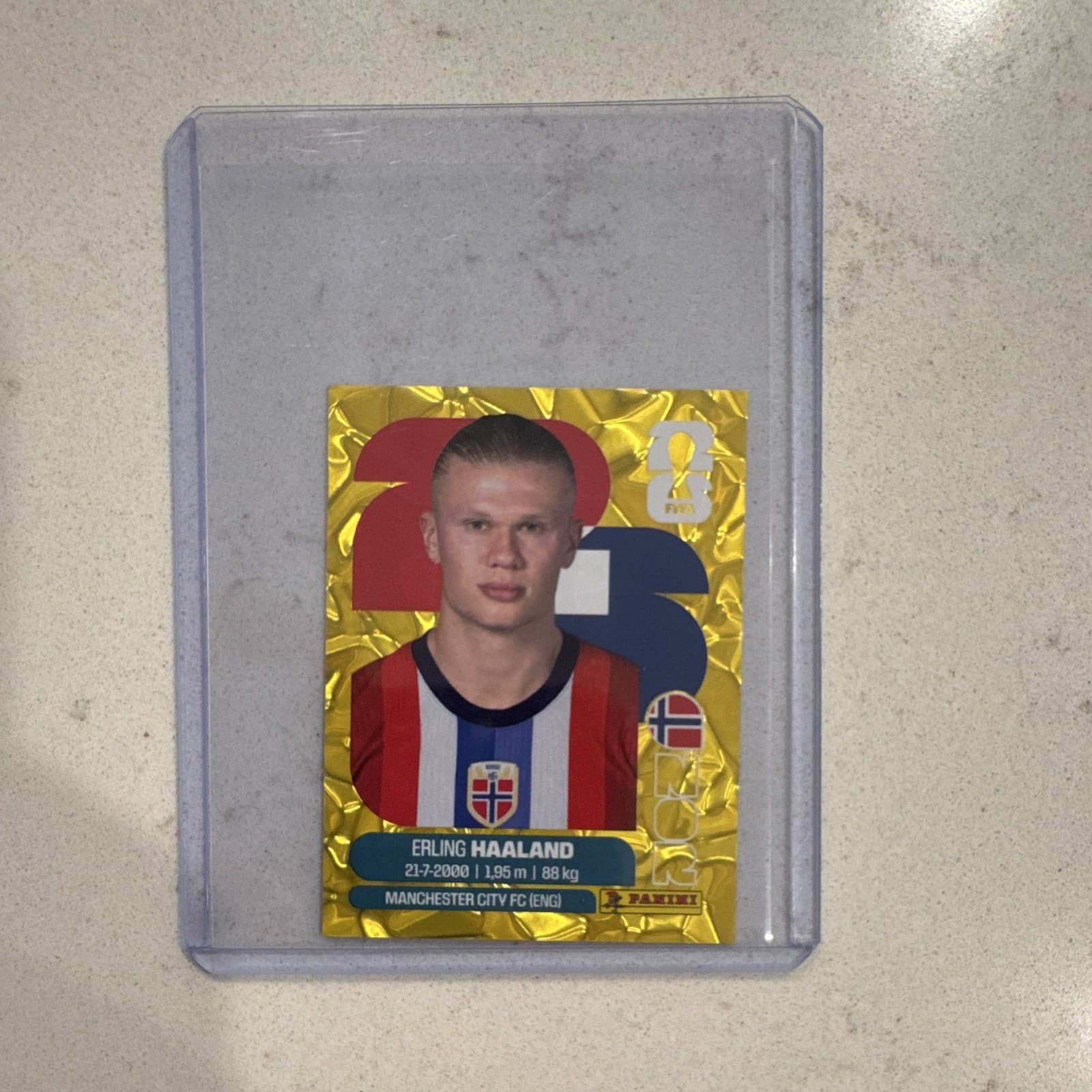 Panini Erling Haaland FIFA World Cup 2026 #NOR 15 Gold Parallel Soccer Card