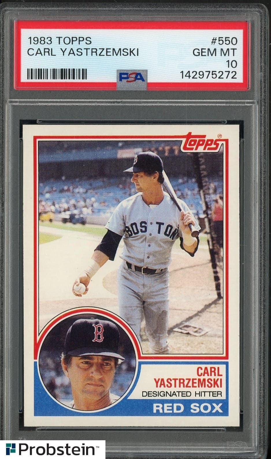 1983 Topps #550 Carl Yastrzemski Boston Red Sox HOF PSA 10 GEM MINT