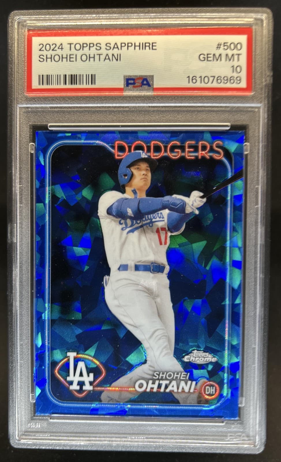 2024 Topps Chrome Sapphire Shohei Ohtani #500 Dodgers PSA 10 GEM MINT