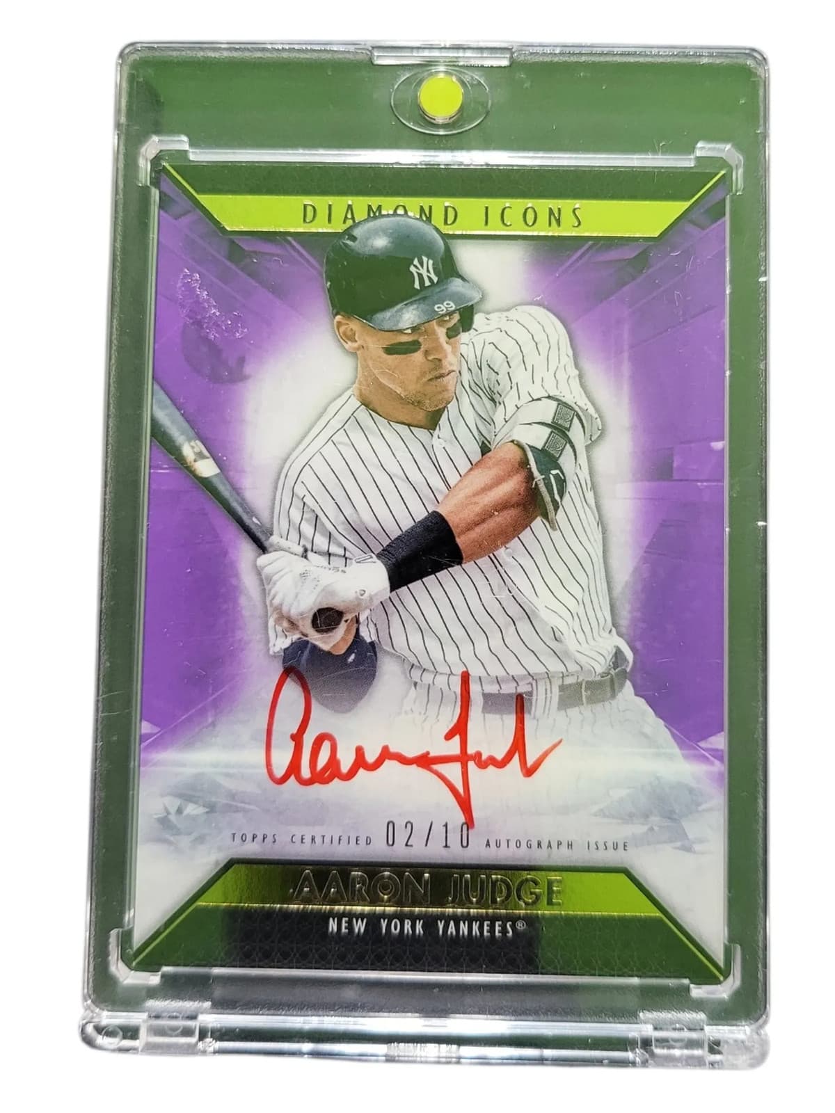 2019 Topps Diamond Icons Aaron Judge #RI-AJ Red Ink 02/10