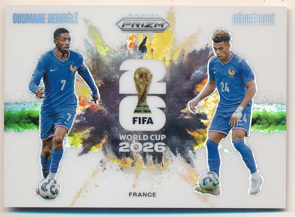 Ousmane Dembele Desire Doue 2026 Prizm World Cup #1 Duos Color Blast France Mint