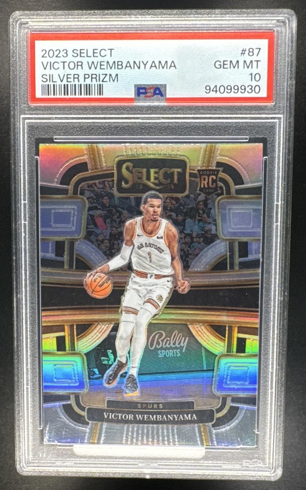2023 Panini Select Victor Wembanyama #87 Silver Prizm RC Concourse PSA 10