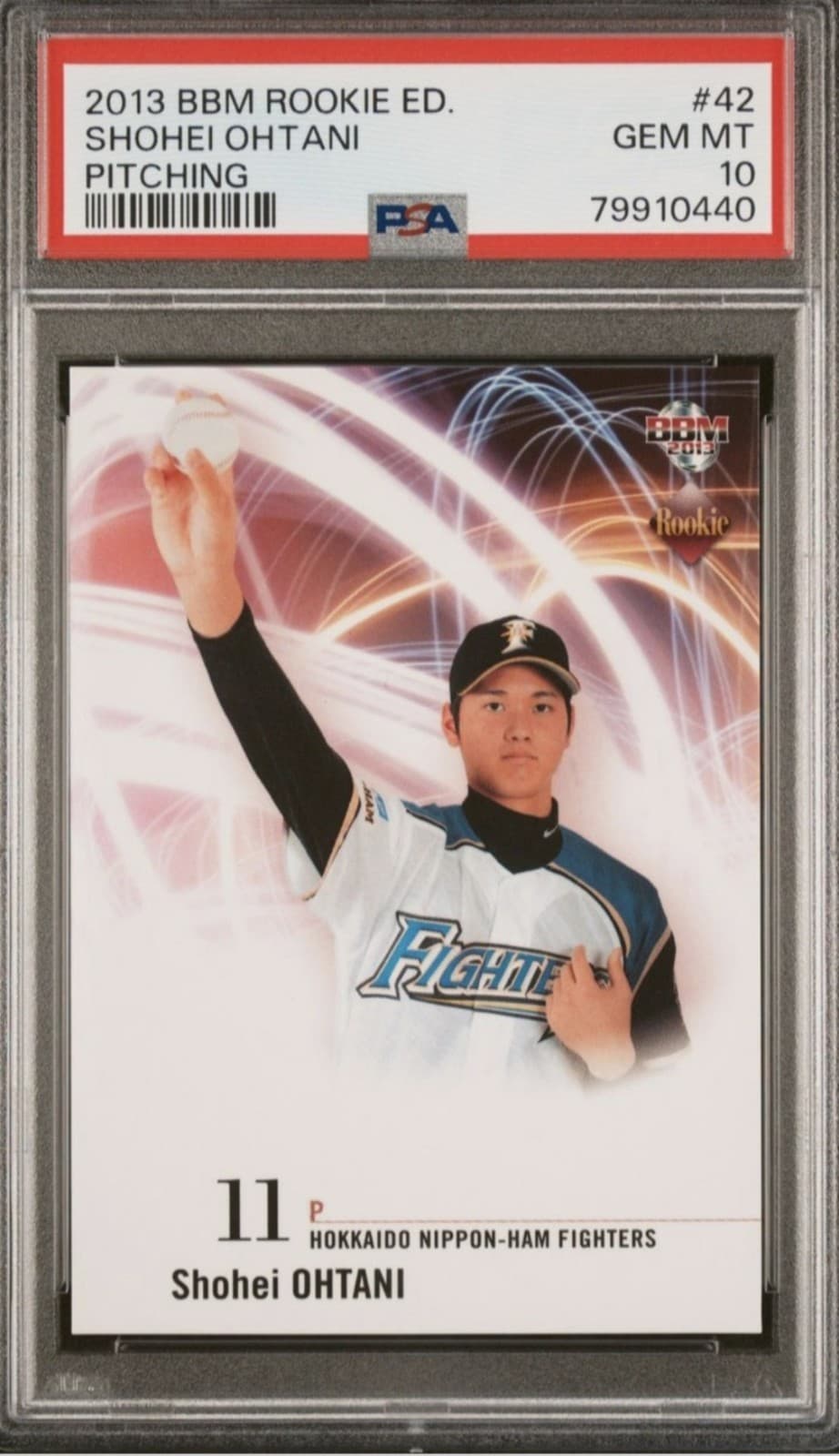 2013 BBM Rookie Edition #42 Shohei Ohtani Pitching PSA 10