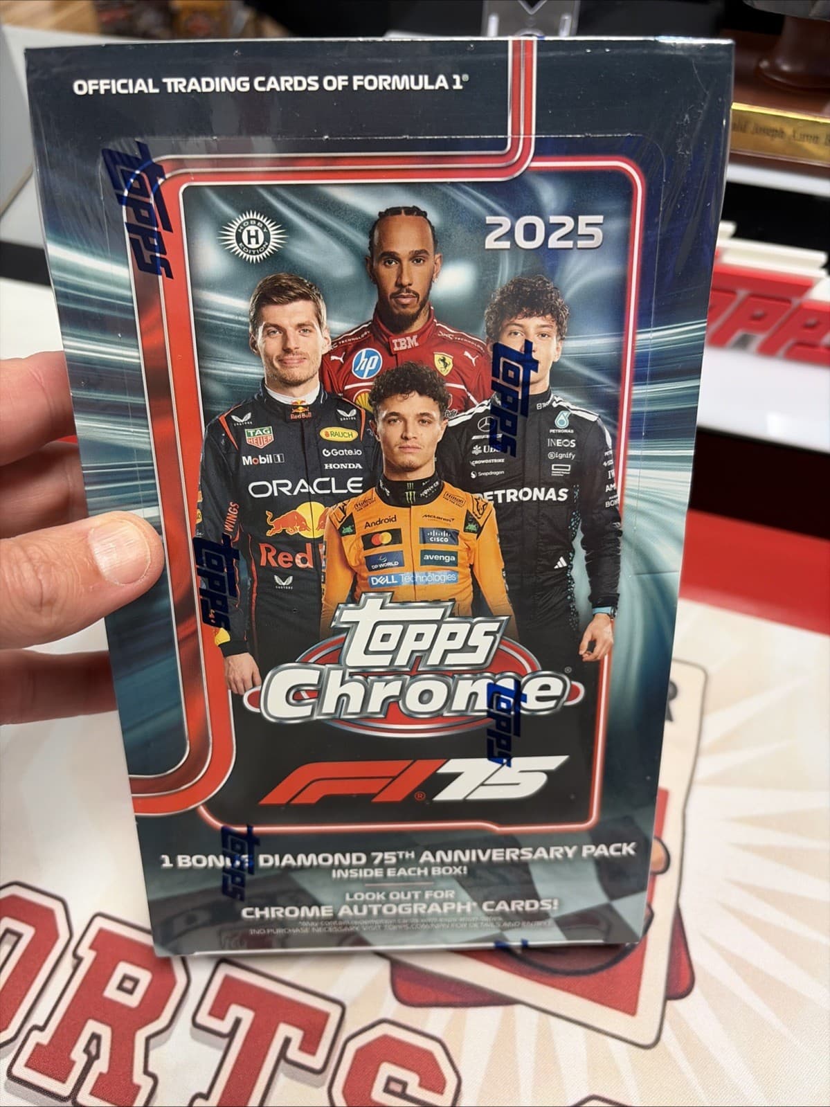2025 Topps Chrome F1 Formula 1 Hobby Box 75th Anniversary Factory Sealed