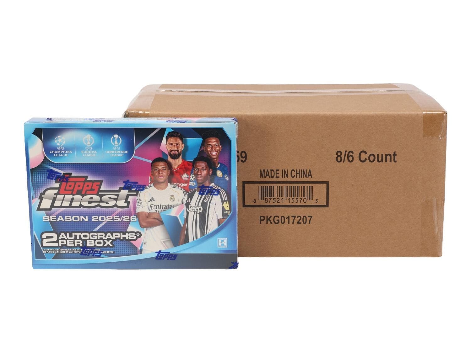 2025/26 Topps Uefa Club Competitions Finest Soccer Hobby 8-Box Case