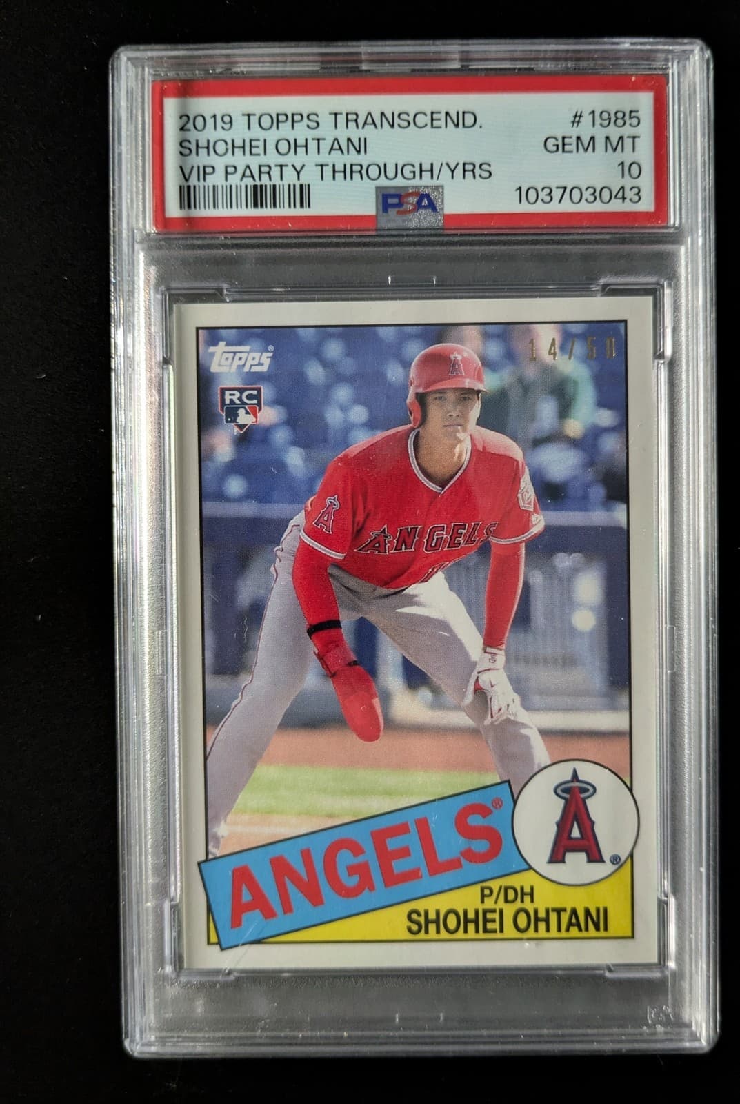 2019 Topps Transcendent Coll SHOHEI OHTANI 14/50 Rookie RC #SO-1985 PSA 10 POP 9