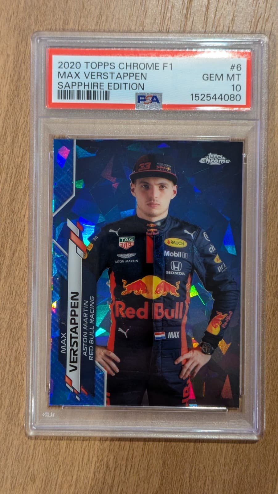 2020 Topps F1 Sapphire #6 Max Verstappen PSA 10