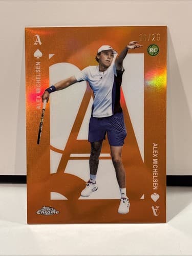 2025 Topps Chrome Tennis Alex Michelsen All Aces #ACE-25 RC ORANGE REFRACTOR /25