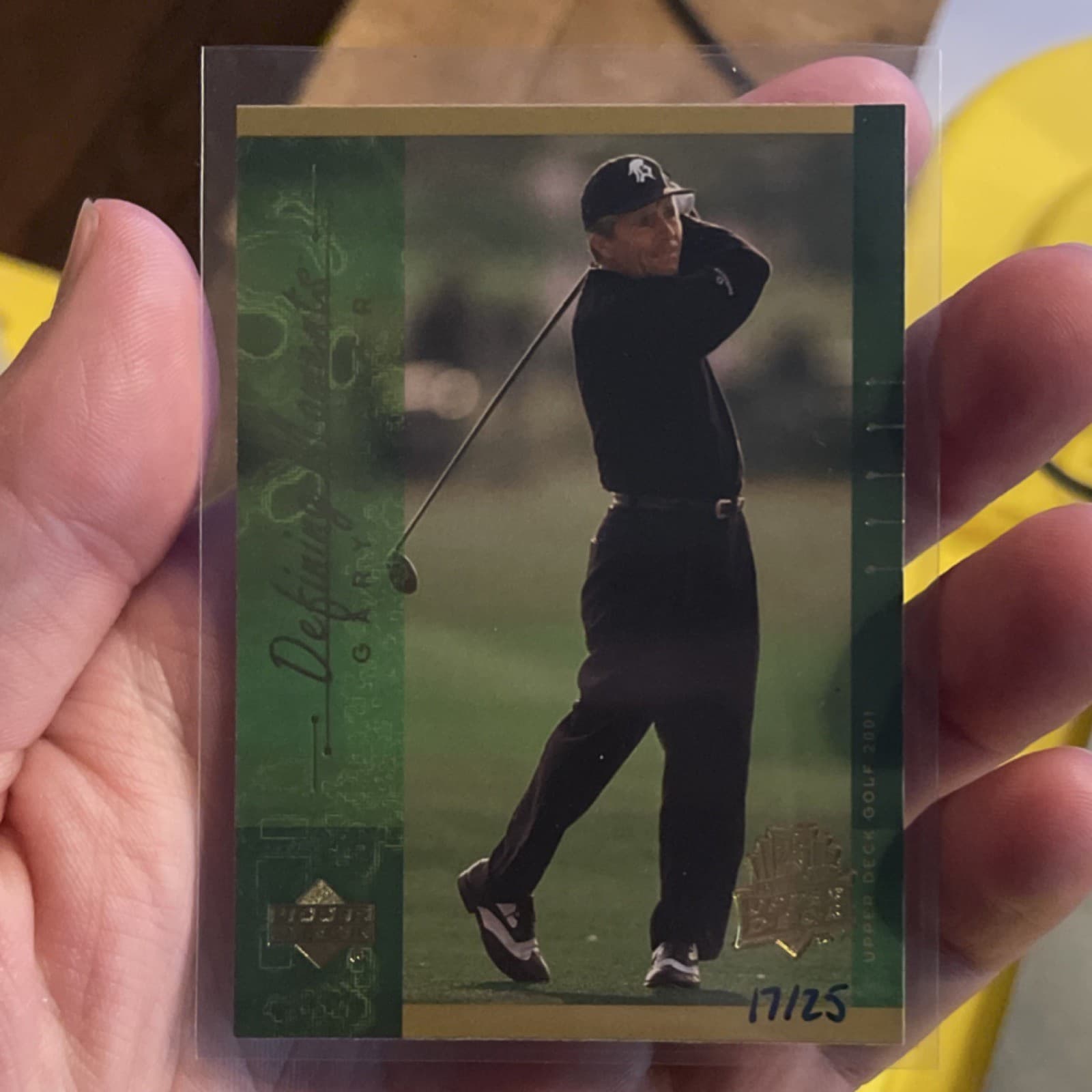 Upper Deck Gary Player Golf Card PGA Tour Serial Numbered 17/25 Print Run /25