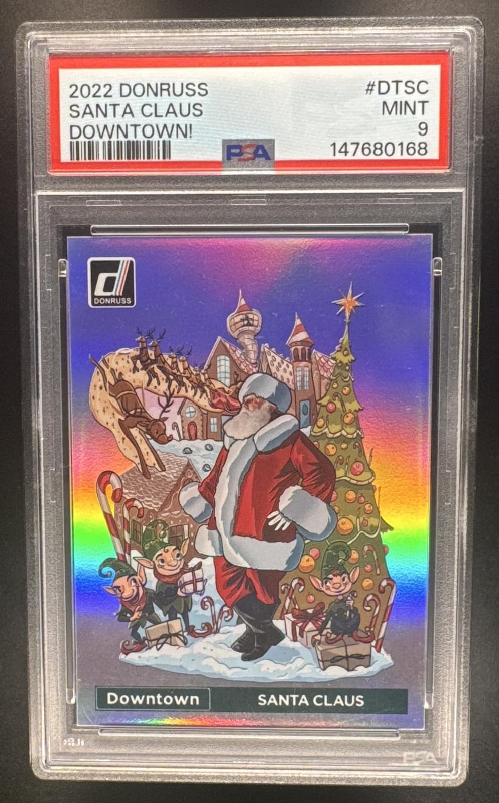 2022 Panini Donruss Santa Claus #DT-SC Downtown! SSP PSA 9