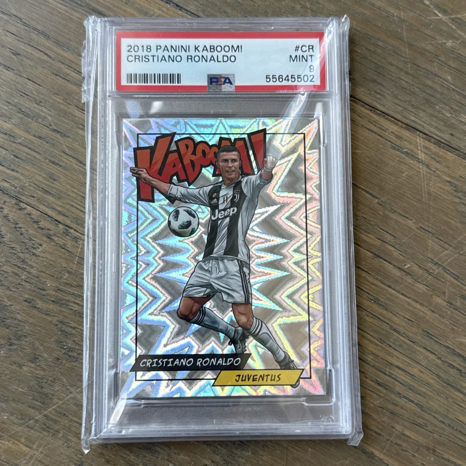 Cristiano Ronaldo 2018 Panini Kaboom Case Hit SSP  PSA 9  Rare Juventus Portugal