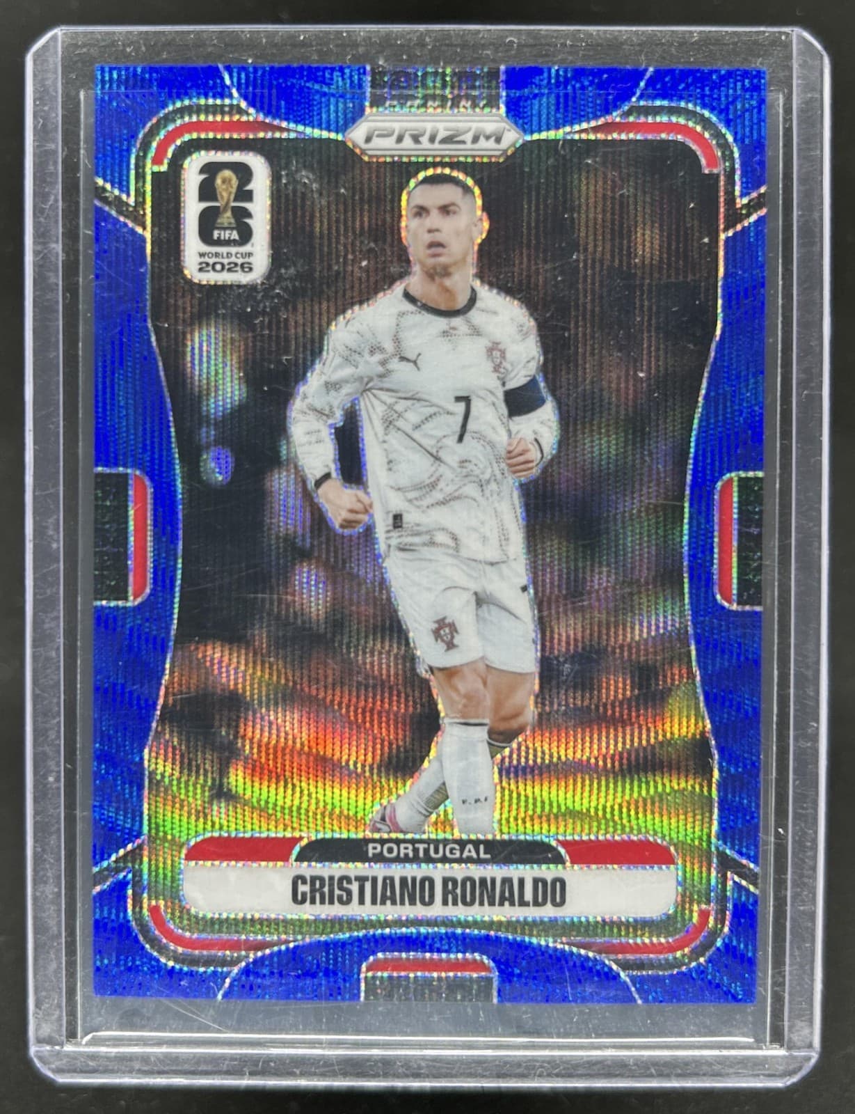2026 Panini Prizm World Cup Cristiano Ronaldo Blue Wave #/55 Portugal