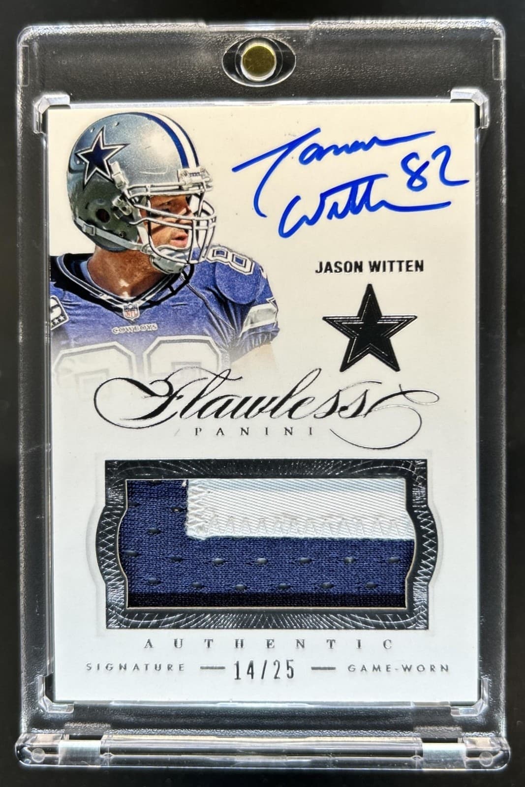 2014 Panini Flawless Jason Witten Patches Auto Autograph #/25 Cowboys