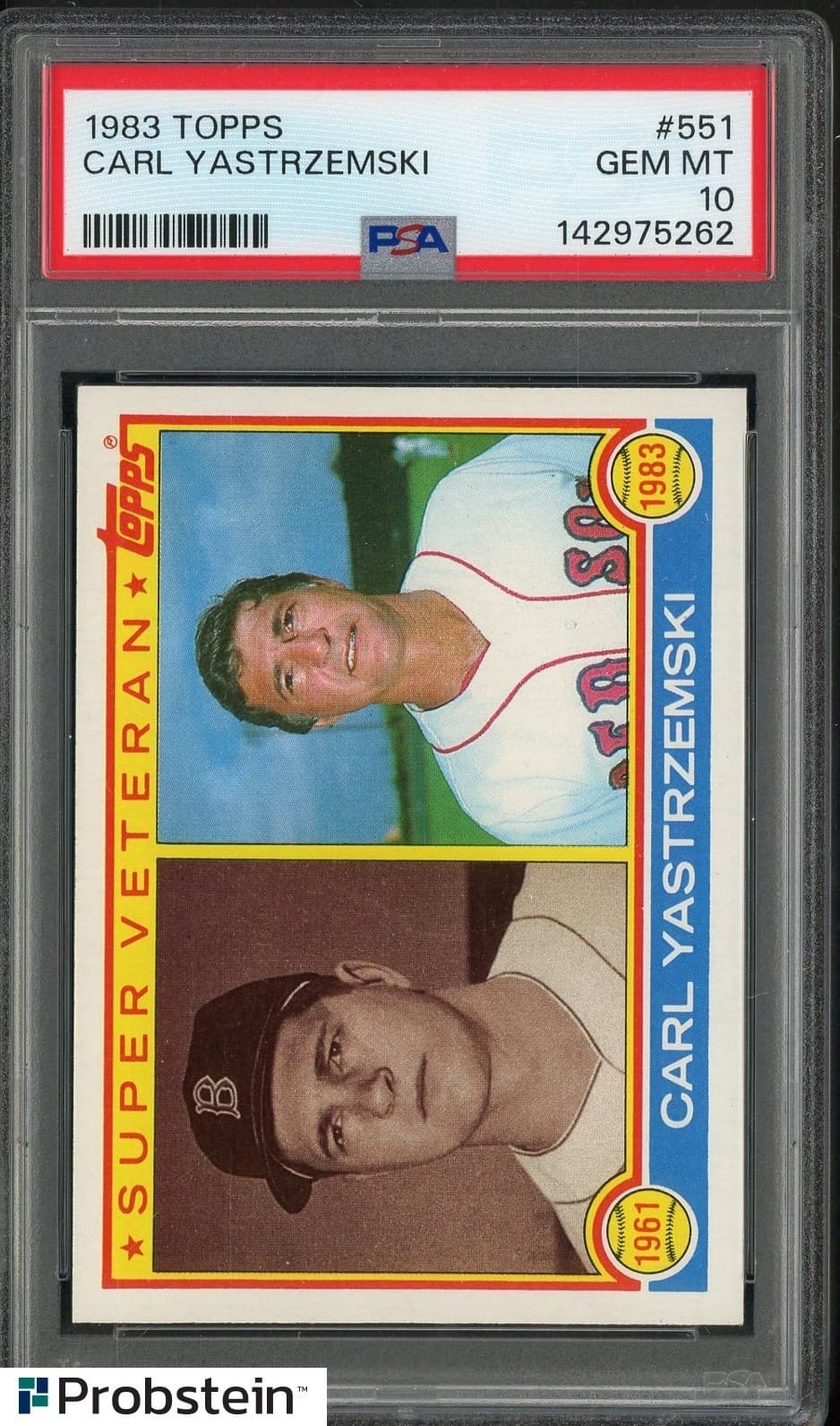 1983 Topps #551 Carl Yastrzemski Boston Red Sox HOF PSA 10 GEM MINT