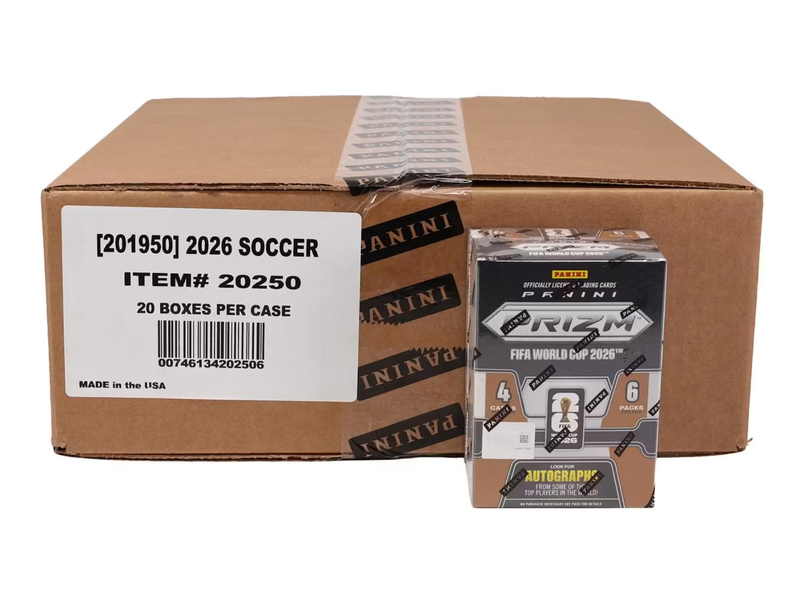 Lot of (20) Cases - 2026 Panini Prizm World Cup Soccer Hobby Blaster 20-Box Case
