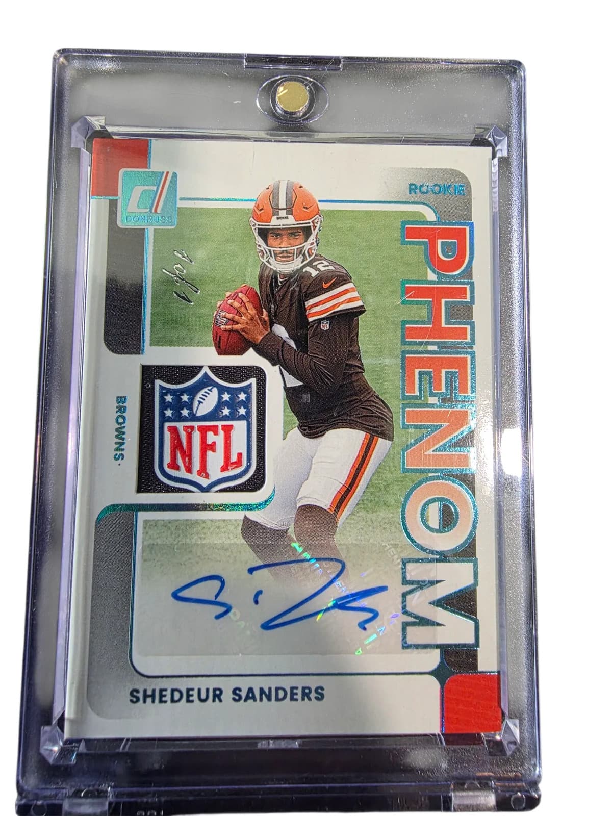 2025 Panini Donruss Phenom Shedeur Sanders #PJA-SSS 1/1 Shield Auto