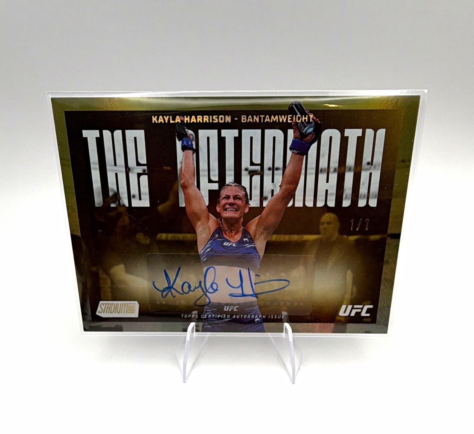 Topps UFC Stadium Club 2026 Kayla Harrison Gold The Aftermath Auto TAA-KH 1/1
