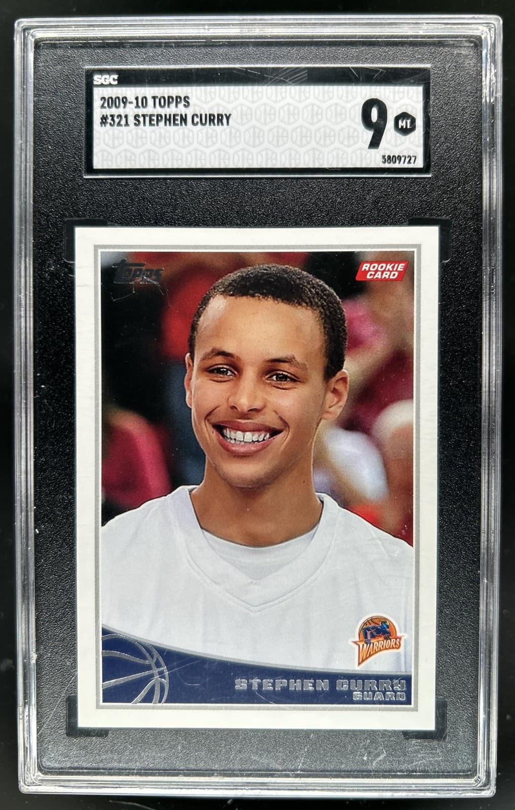 2009-10 Topps Stephen Curry Rookie RC #321 Warriors SGC 9