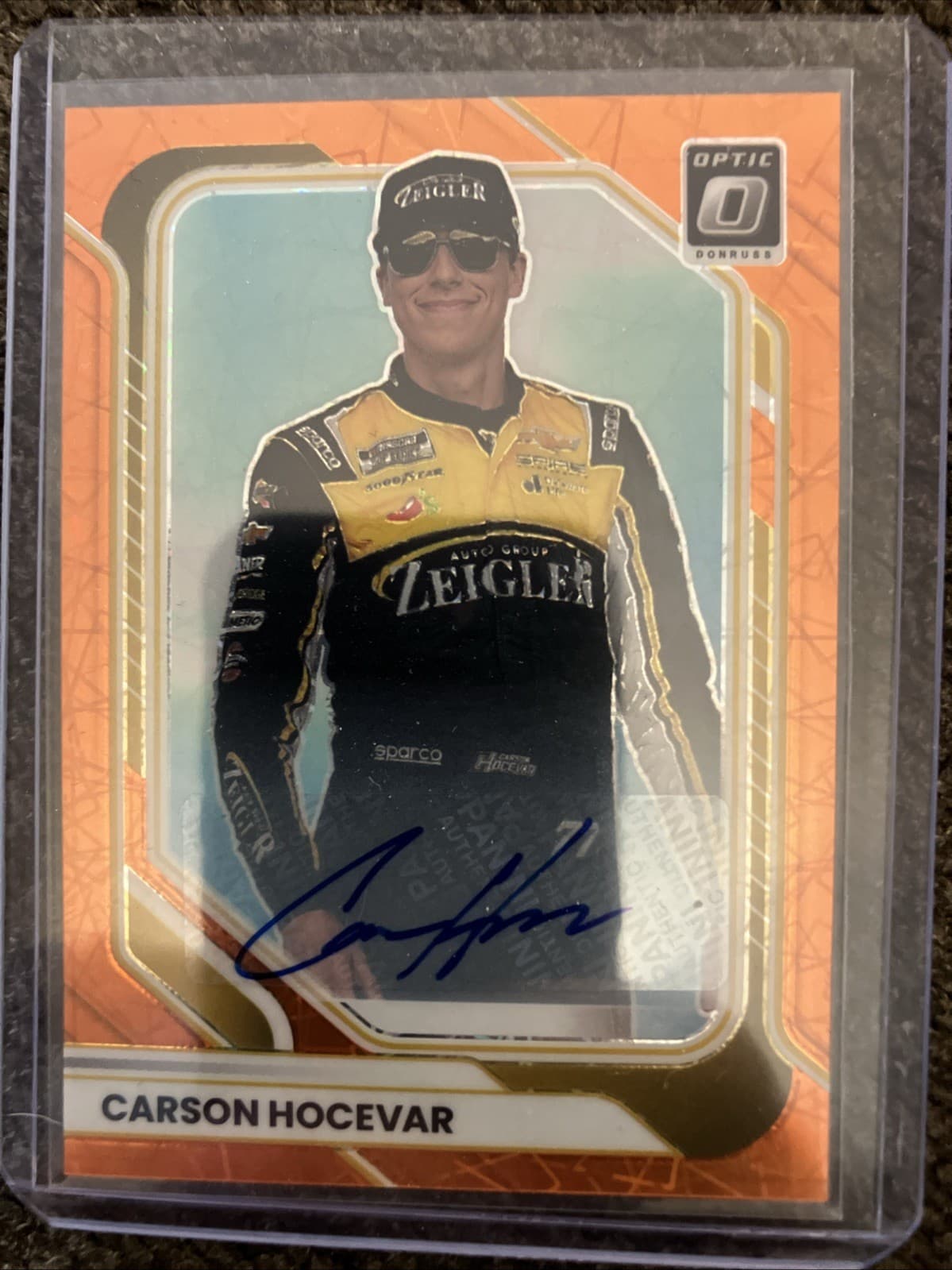 2026 Panini Donruss Racing Carson Hocevar Optic Prizm Auto Nascar