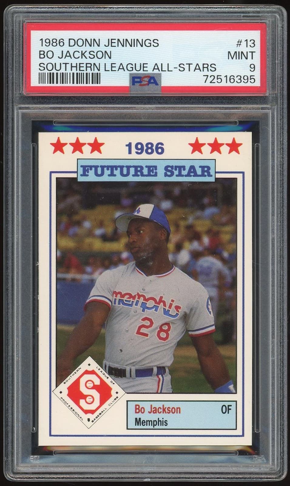1986 Don Jennings SL AS #13 Bo Jackson PSA 9 *6395