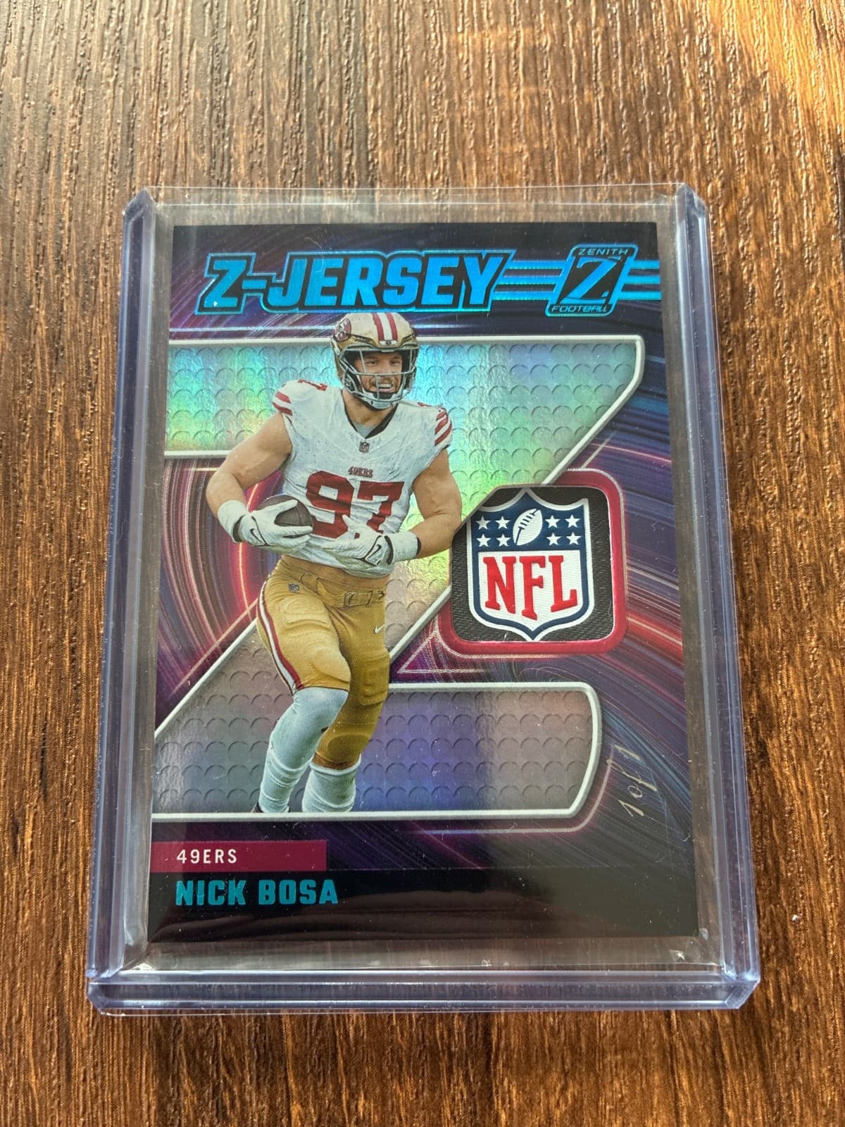 Nick Bosa 1/1 NFL Logo Memorabilia Panini Zenith