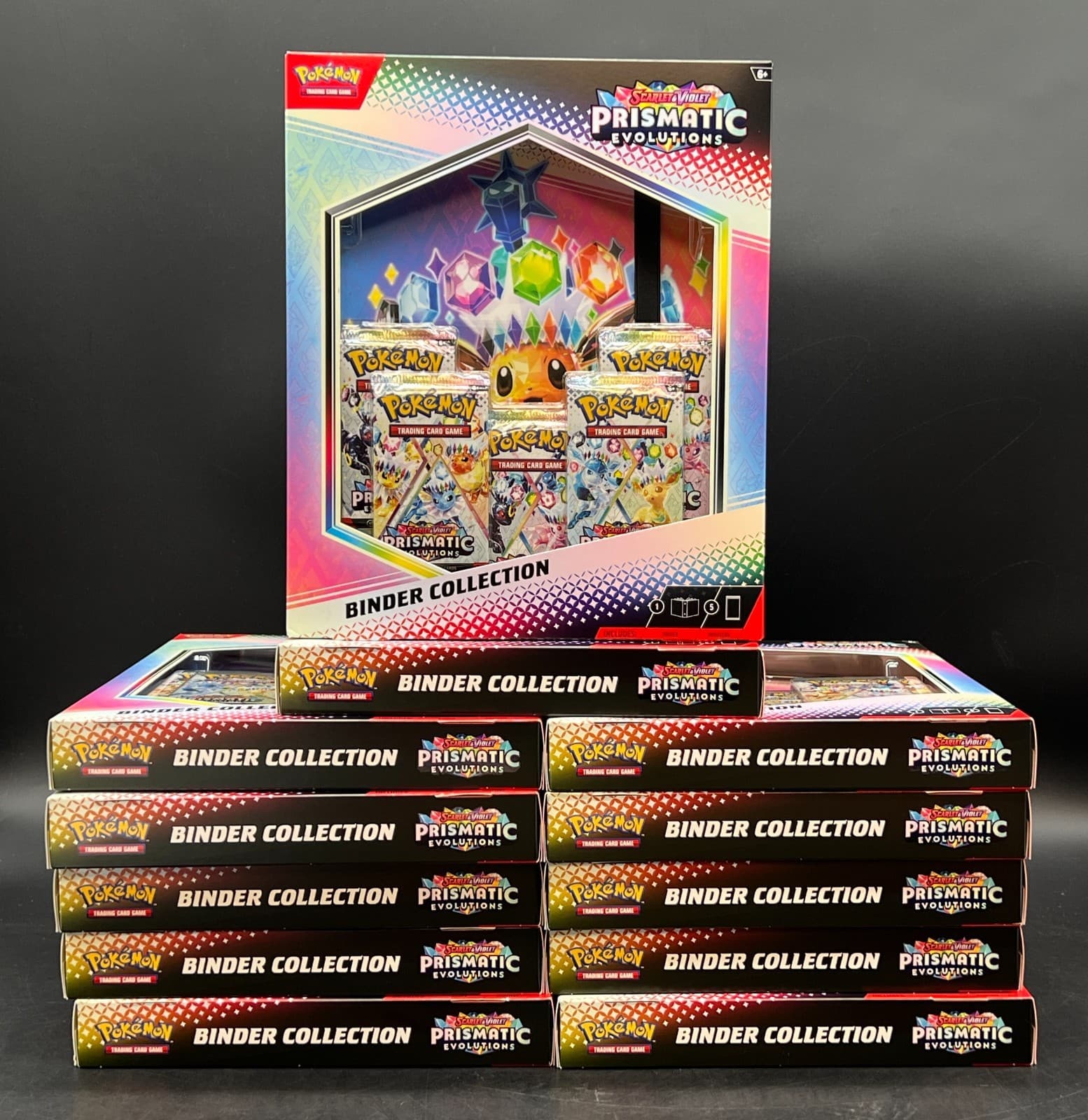 Lot of (12) Pokemon TCG Prismatic Evolutions Binder Collection Boxes SEALED