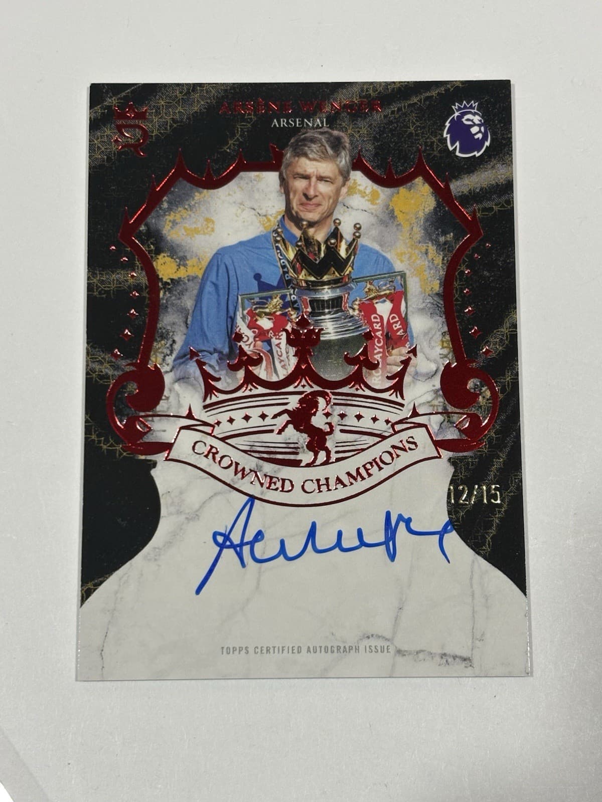 Arsene Wenger 2026 Topps Royalty Epl Soccer Crowned Champions Auto /15 #Cca-Aw