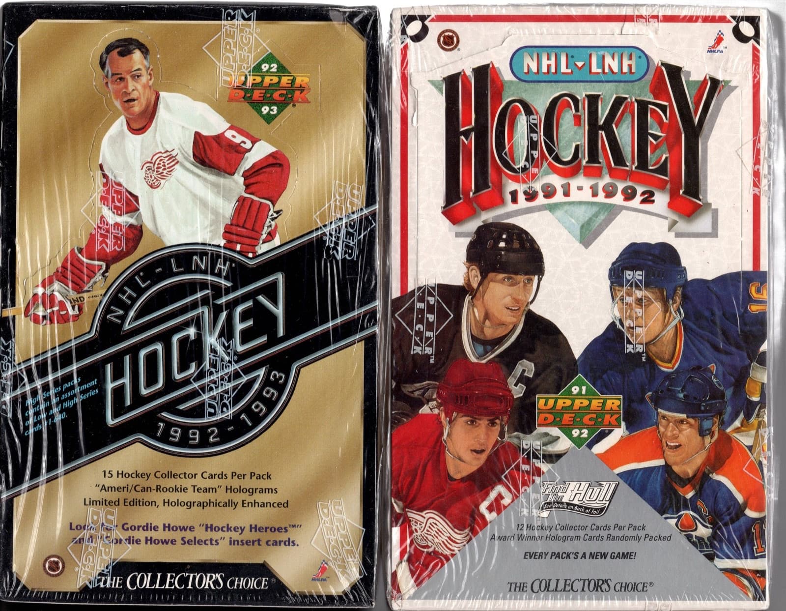 Lot of 1991-92 + 1992-93 High Series Upper Deck Hockey Boxes