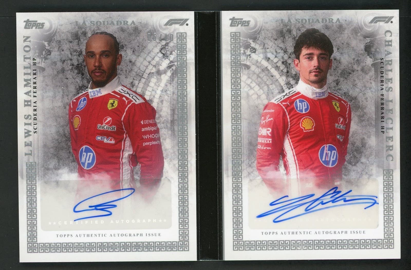 2026 Topps F1 Eccellenza Lewis Hamilton Charles Leclerc La Squadra Auto Book /10