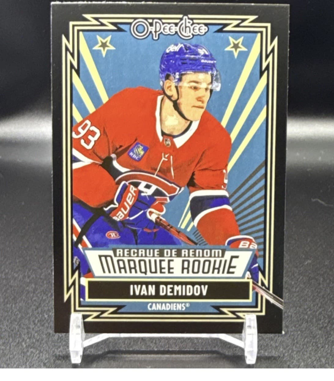 2025-26 O-Pee-Chee Black Border Marquee Rookie Ivan Demidov CANADIENS 33/100