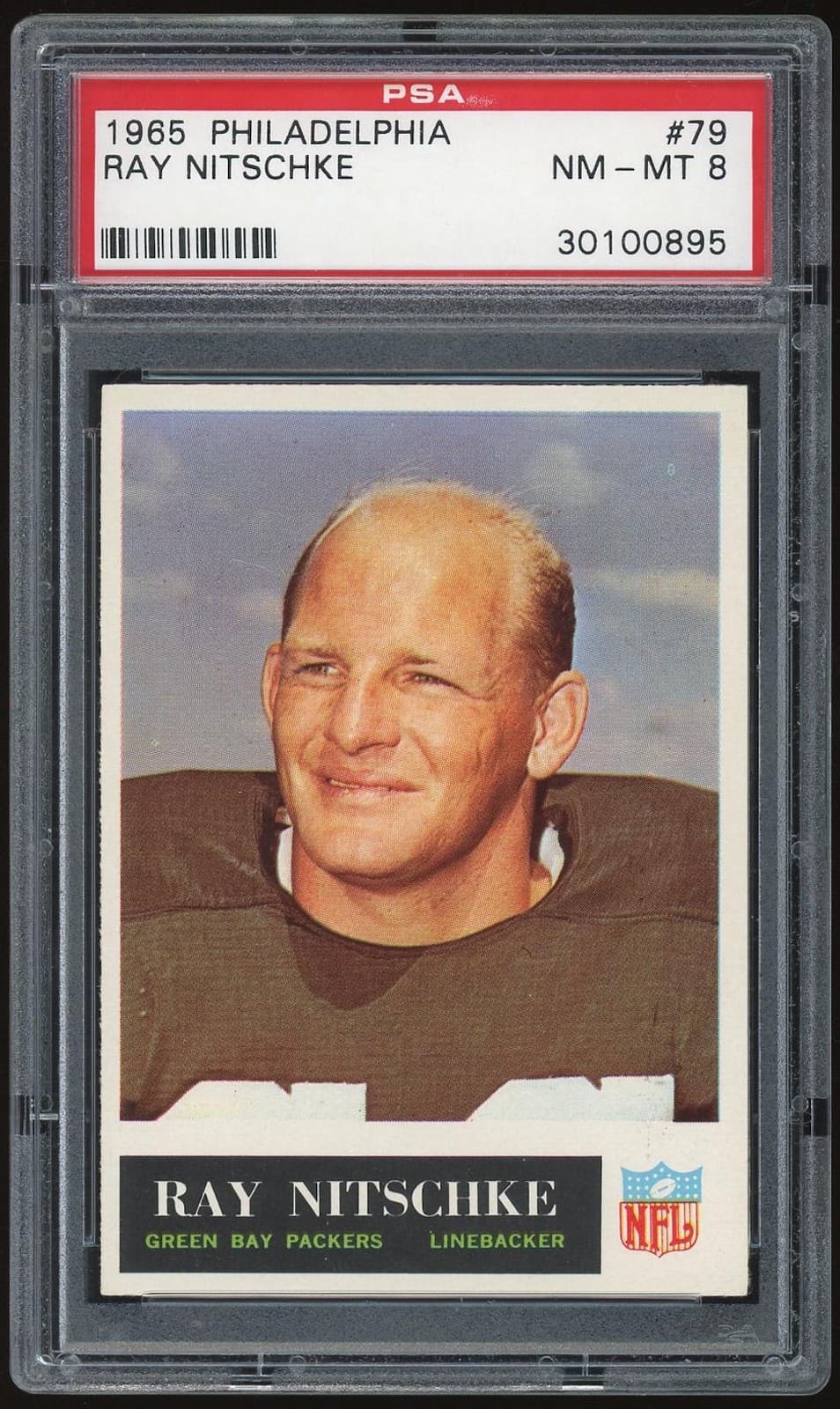 1965 Philadelphia #79 Ray Nitschke PSA 8 *0895