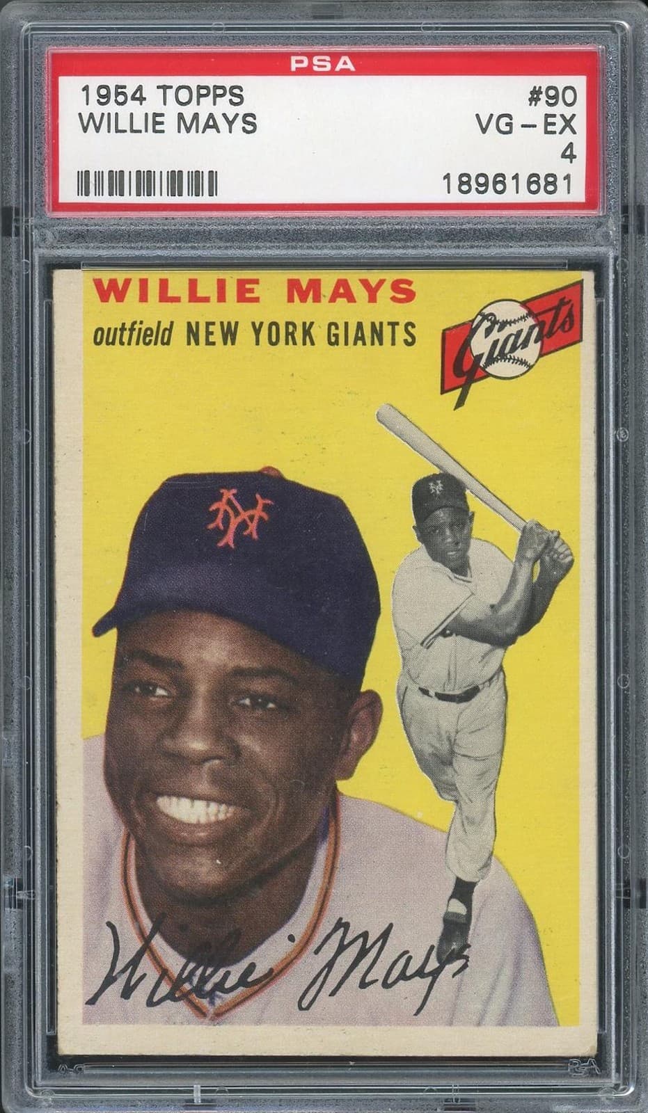 1954 Topps #90 Willie Mays PSA 4 *1681