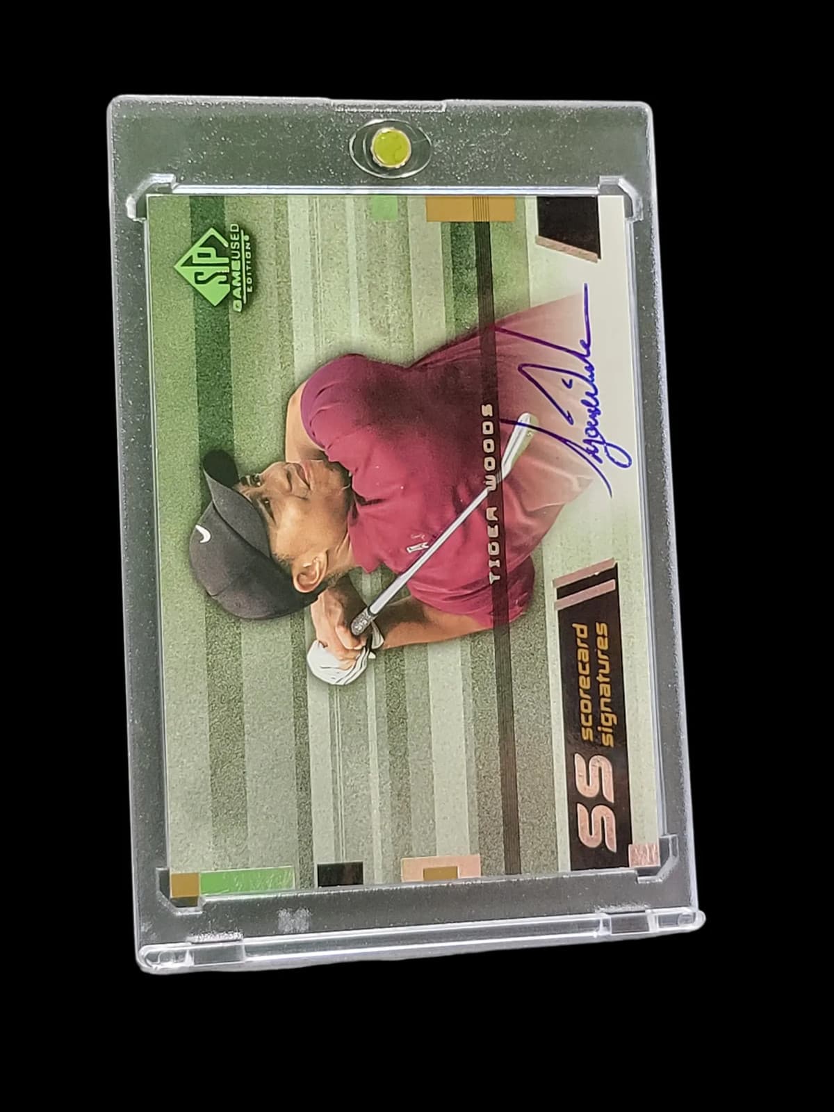 2003 Upper Deck SP Game Used  Signatures Tiger Woods #SS-TWII Authentic Auto