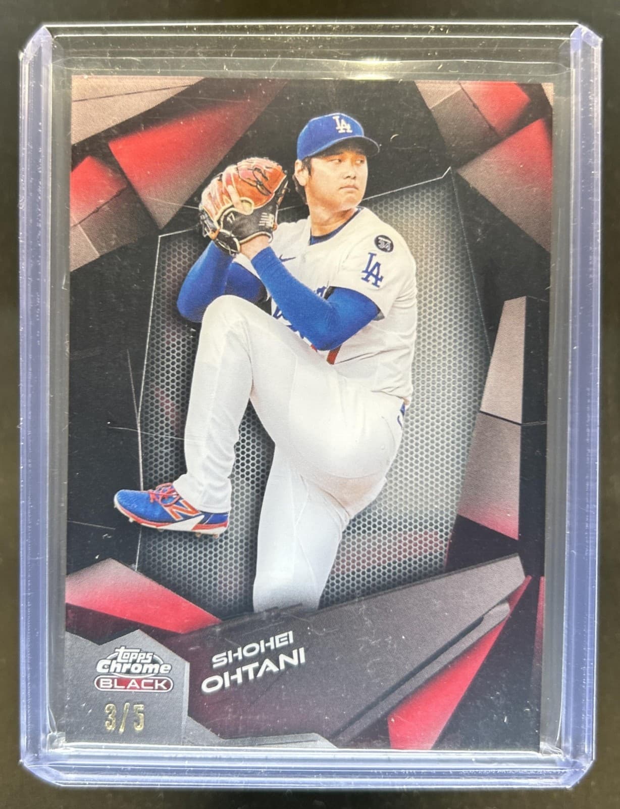 2026 Topps Chrome Black Shohei Ohtani Depth of Darkness Red Refractor #/5