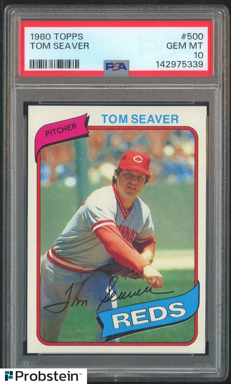 1980 Topps #500 Tom Seaver HOF Cincinnati Reds PSA 10 Gem Mint