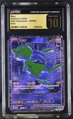 Pokemon 30th Anniversary - RGB Mew - B/RGB - CGC 10 Pristine