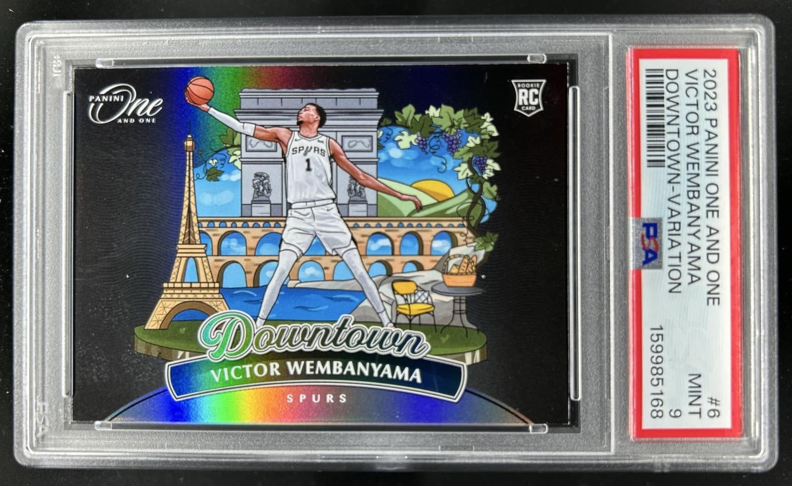 2023-24 One & One Basketball Victor Wembanyama Downtown SP Rookie SP #6 PSA 9