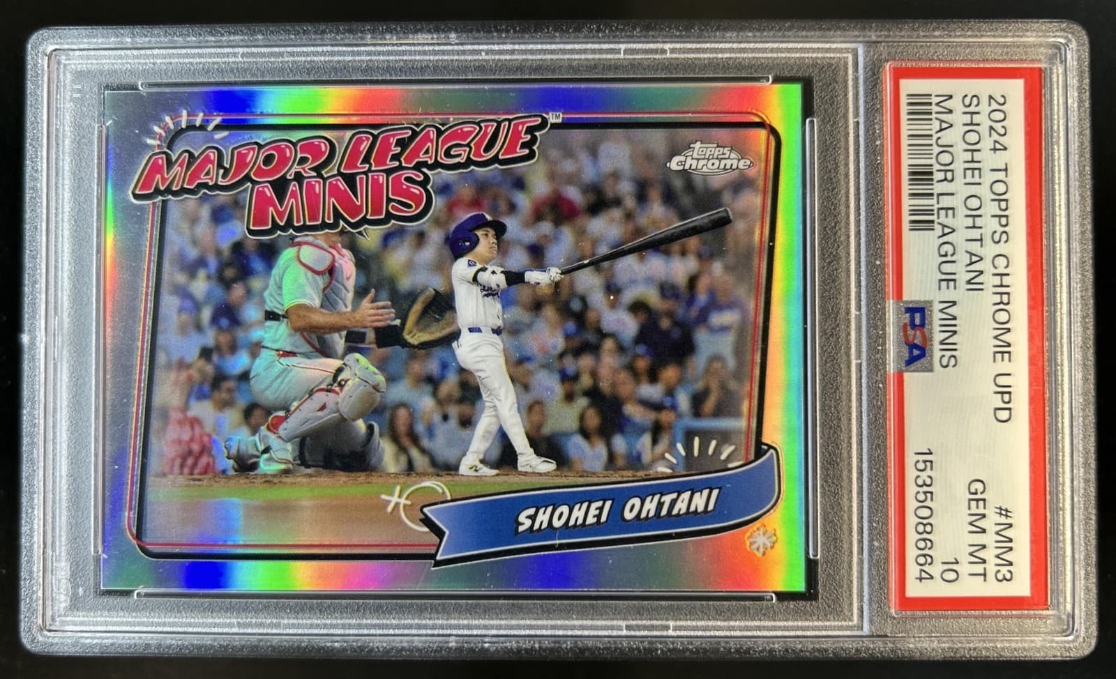2024 Topps Chrome Update Shohei Ohtani Major League Minis #MM-3 Dodgers PSA 10