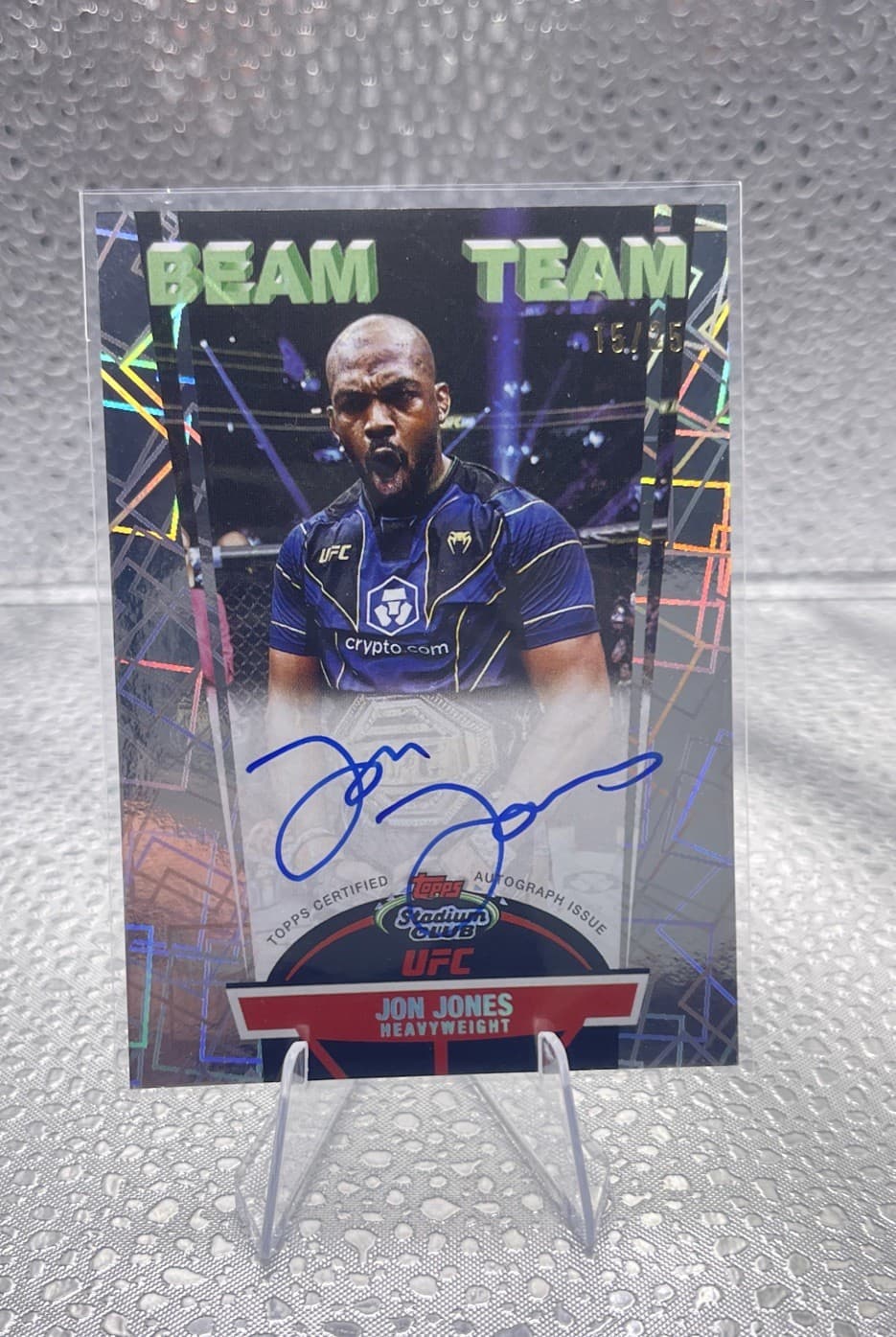 2025 Topps UFC Stadium Club Jon Jones Beam Team Auto #/25