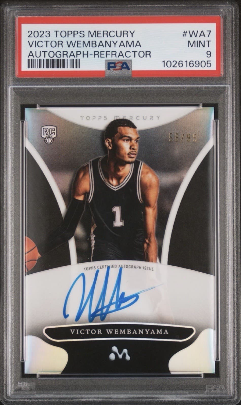2023 Topps Mercury Victor Wembanyama Autograph - Refractor /99 RC