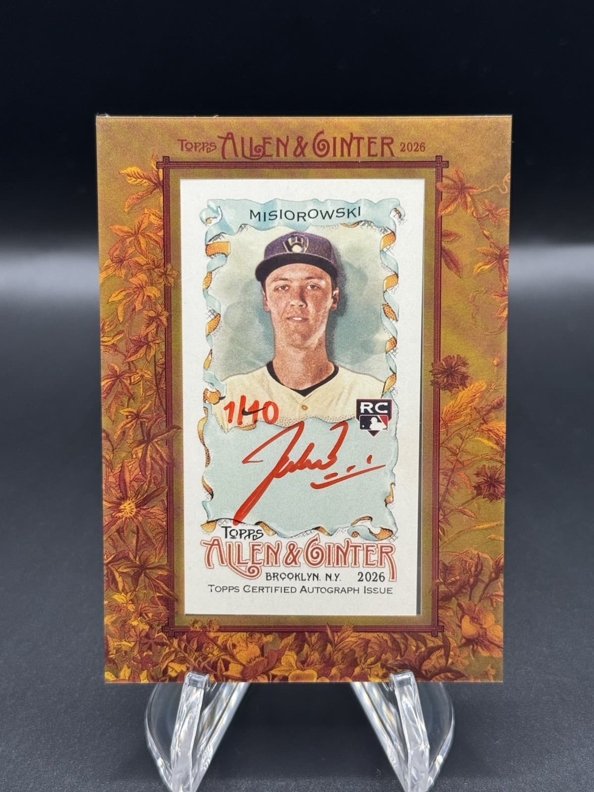 2026 Topps Allen & Ginter Jacob Misiorowski on card auto Red # 1/10 📈🔥
